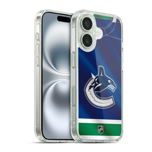NHL Vancouver Canucks Jersey Soft Gel Case for Apple iPhone 16 & MagSafe