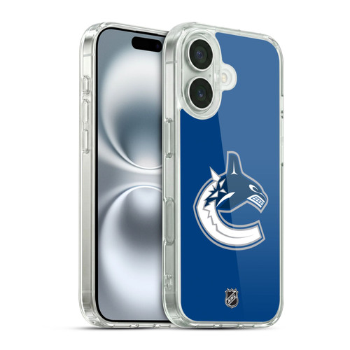 NHL Vancouver Canucks Plain Soft Gel Case for Apple iPhone 16 & MagSafe