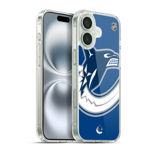 NHL Vancouver Canucks Oversized Soft Gel Case for Apple iPhone 16 Plus & MagSafe