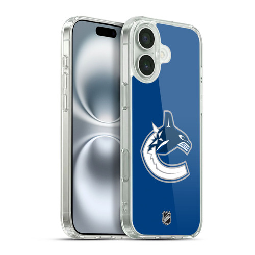 NHL Vancouver Canucks Plain Soft Gel Case for Apple iPhone 16 Plus & MagSafe