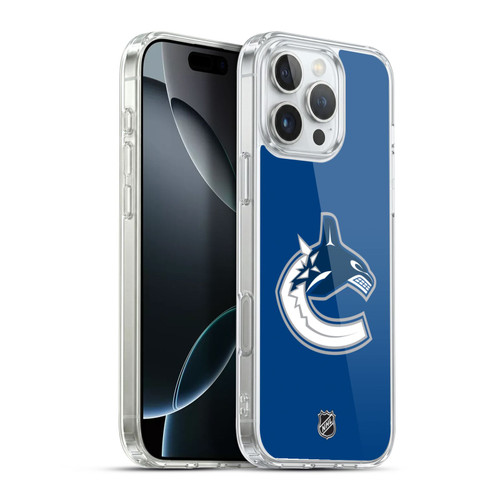 NHL Vancouver Canucks Plain Soft Gel Case for Apple iPhone 16 Pro Max & MagSafe