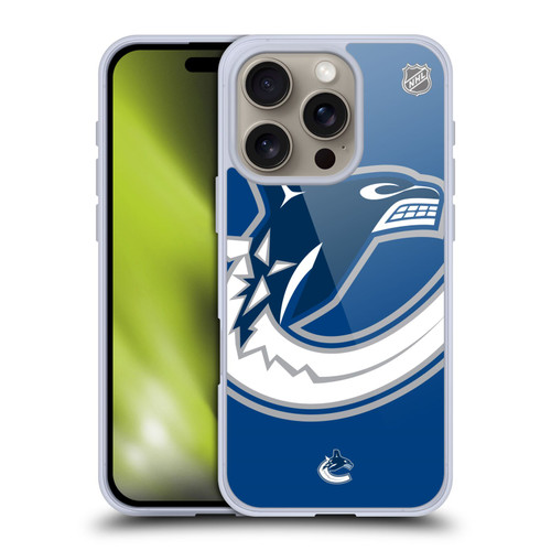 NHL Vancouver Canucks Oversized Soft Gel Case for Apple iPhone 16 Pro