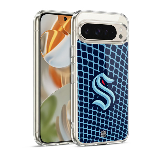 NHL Seattle Kraken Net Pattern Soft Gel Case for Google Pixel 9 / Pixel 9 Pro