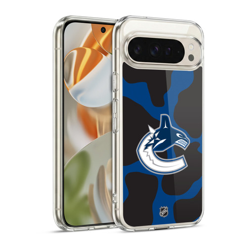 NHL Vancouver Canucks Cow Pattern Soft Gel Case for Google Pixel 9 / Pixel 9 Pro