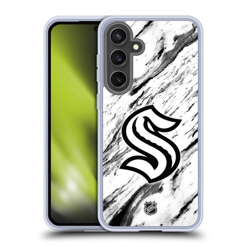 NHL Seattle Kraken Marble Soft Gel Case for Samsung Galaxy S24 FE