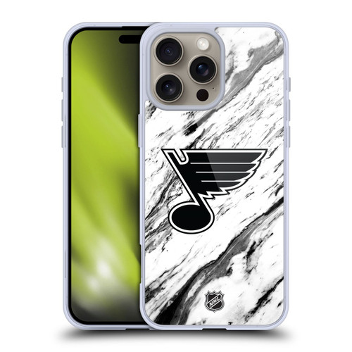 NHL St Louis Blues Marble Soft Gel Case for Apple iPhone 16 Pro Max & MagSafe