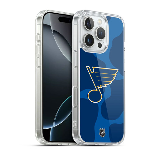 NHL St Louis Blues Cow Pattern Soft Gel Case for Apple iPhone 16 Pro & MagSafe