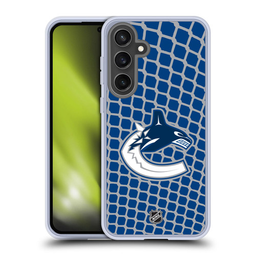NHL Vancouver Canucks Net Pattern Soft Gel Case for Samsung Galaxy S24 FE