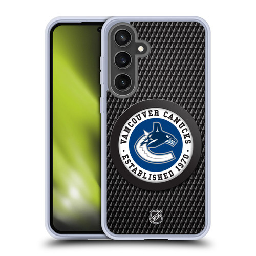 NHL Vancouver Canucks Puck Texture Soft Gel Case for Samsung Galaxy S24 FE