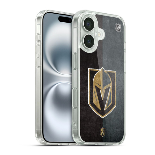 NHL Vegas Golden Knights Half Distressed Soft Gel Case for Apple iPhone 16