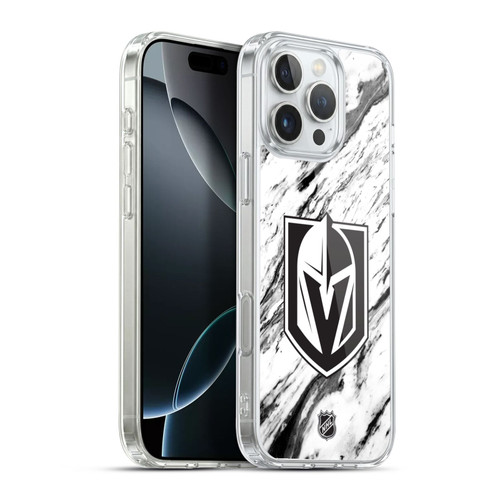 NHL Vegas Golden Knights Marble Soft Gel Case for Apple iPhone 16 Pro Max