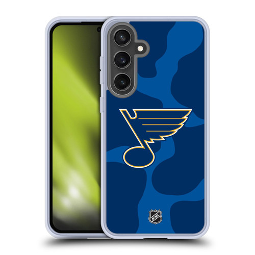 NHL St Louis Blues Cow Pattern Soft Gel Case for Samsung Galaxy S24 FE & MagSafe