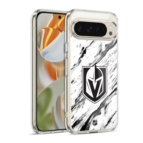NHL Vegas Golden Knights Marble Soft Gel Case for Google Pixel 9 / Pixel 9 Pro