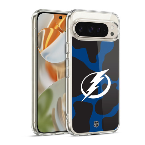 NHL Tampa Bay Lightning Cow Pattern Soft Gel Case for Google Pixel 9 / Pixel 9 Pro
