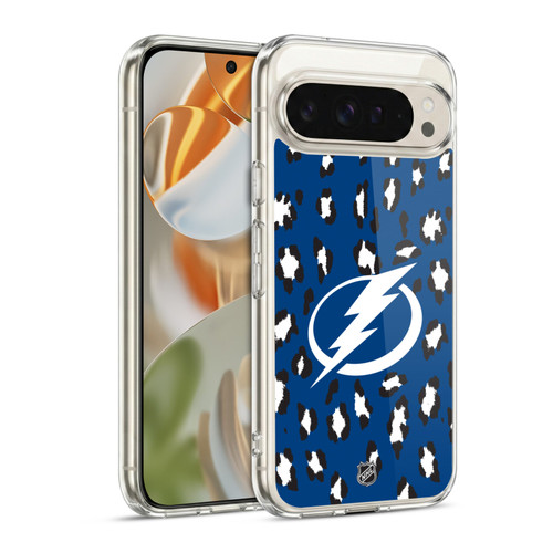 NHL Tampa Bay Lightning Leopard Patten Soft Gel Case for Google Pixel 9 / Pixel 9 Pro