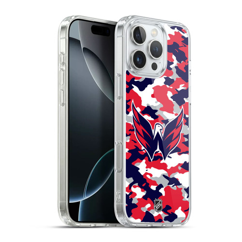 NHL Washington Capitals Camouflage Soft Gel Case for Apple iPhone 16 Pro Max