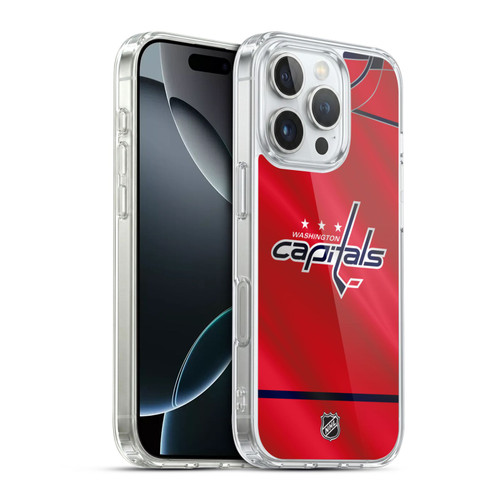 NHL Washington Capitals Jersey Soft Gel Case for Apple iPhone 16 Pro