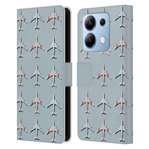 Pepino De Mar Patterns 2 Airplane Leather Book Wallet Case Cover For Xiaomi Redmi Note 13/13 Pro 5G