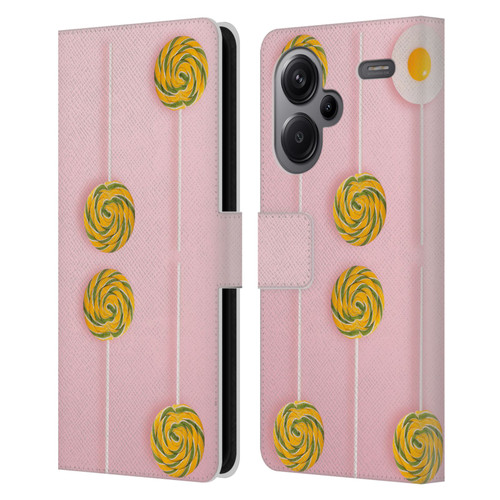 Pepino De Mar Patterns 2 Lollipop Leather Book Wallet Case Cover For Xiaomi Redmi Note 13 Pro Plus 5G