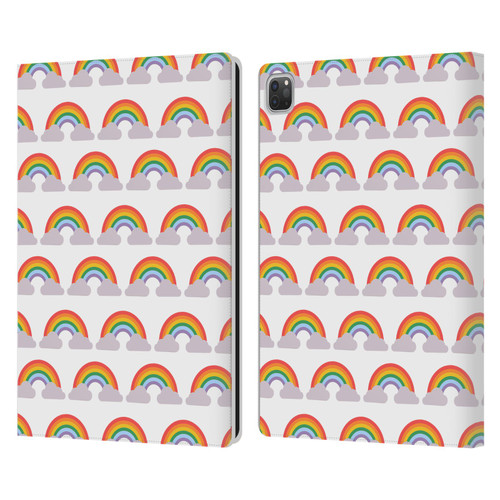 Pepino De Mar Rainbow Pattern Leather Book Wallet Case Cover For Apple iPad Pro 13 M4 2024