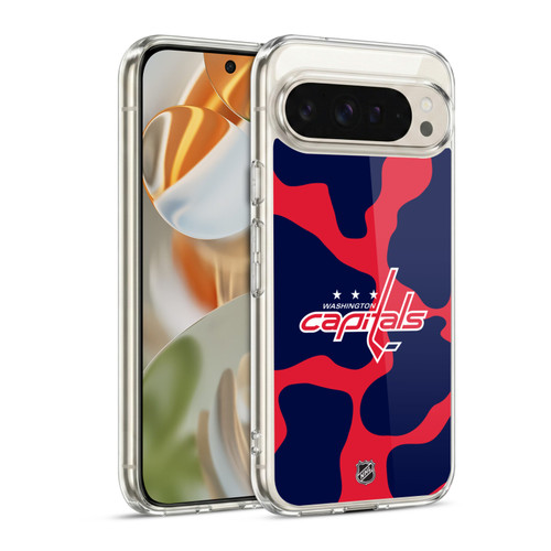 NHL Washington Capitals Cow Pattern Soft Gel Case for Google Pixel 9 / Pixel 9 Pro