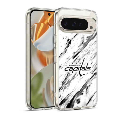 NHL Washington Capitals Marble Soft Gel Case for Google Pixel 9 / Pixel 9 Pro