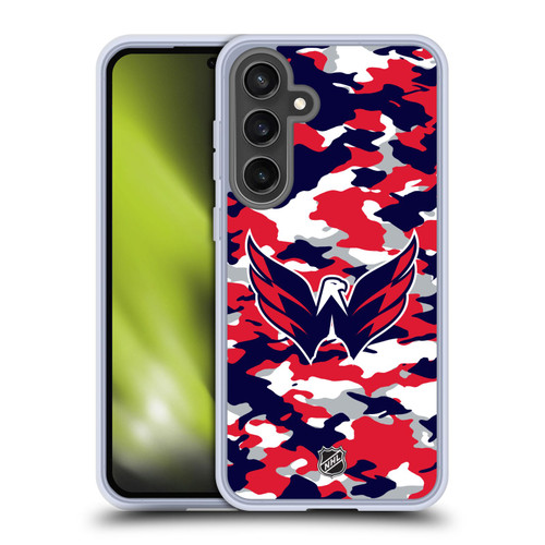 NHL Washington Capitals Camouflage Soft Gel Case for Samsung Galaxy S24 FE