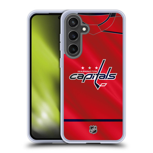 NHL Washington Capitals Jersey Soft Gel Case for Samsung Galaxy S24 FE