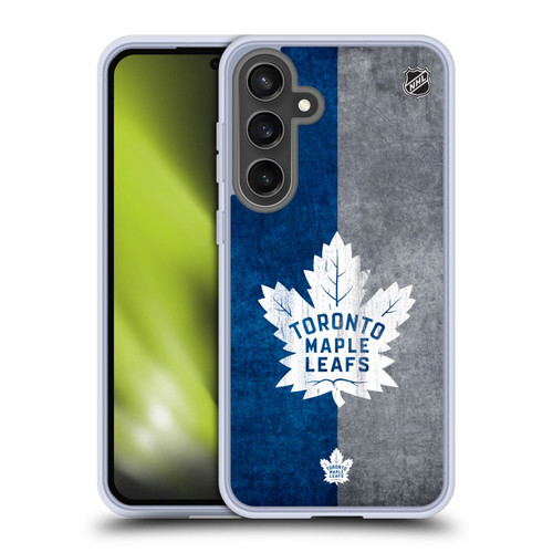 NHL Toronto Maple Leafs Half Distressed Soft Gel Case for Samsung Galaxy S24 FE