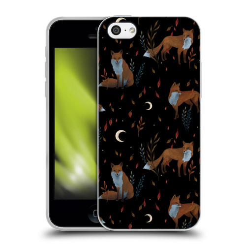 Episodic Drawing Art Foxes Pattern Soft Gel Case for Apple iPhone 5c