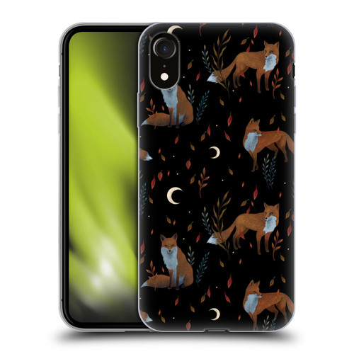Episodic Drawing Art Foxes Pattern Soft Gel Case for Apple iPhone XR