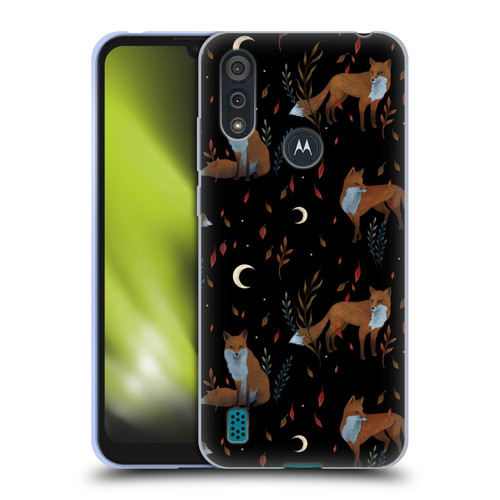 Episodic Drawing Art Foxes Pattern Soft Gel Case for Motorola Moto E6s (2020)