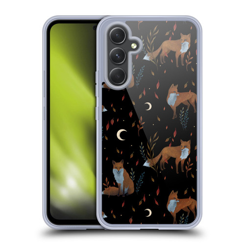 Episodic Drawing Art Foxes Pattern Soft Gel Case for Samsung Galaxy A54 5G