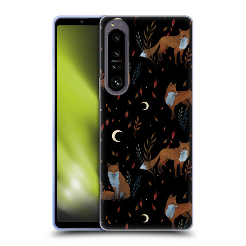 Episodic Drawing Art Foxes Pattern Soft Gel Case for Sony Xperia 1 IV