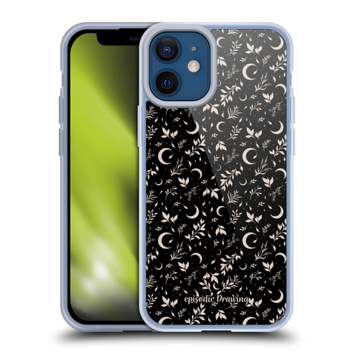 Episodic Drawing Florals & Serpents Moon Garden Soft Gel Case for Apple iPhone 12 Mini