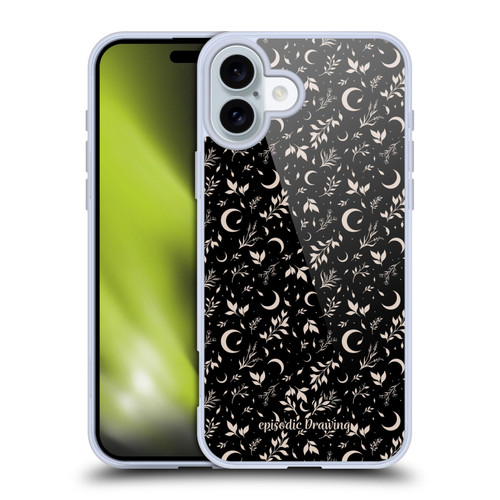 Episodic Drawing Florals & Serpents Moon Garden Soft Gel Case for Apple iPhone 16 Plus