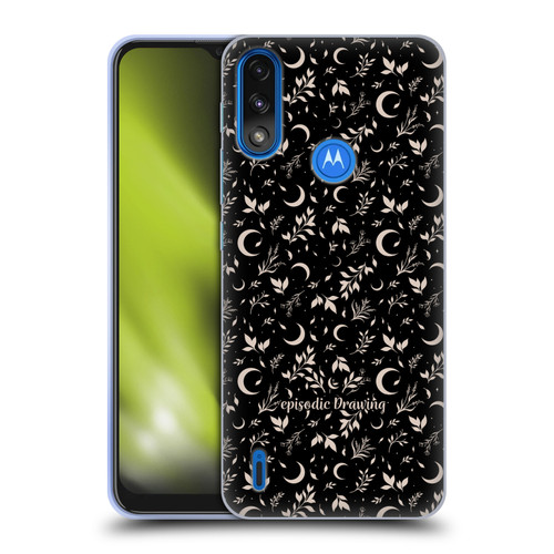 Episodic Drawing Florals & Serpents Moon Garden Soft Gel Case for Motorola Moto E7 Power / Moto E7i Power