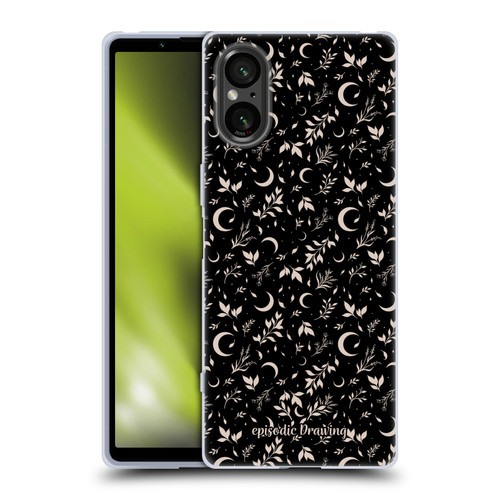 Episodic Drawing Florals & Serpents Moon Garden Soft Gel Case for Sony Xperia 5 V 5G