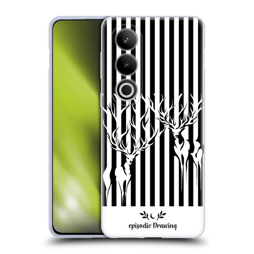 Episodic Drawing Mix Illustrations Deers In Stripes Soft Gel Case for OPPO OnePlus Ace 3V 5G