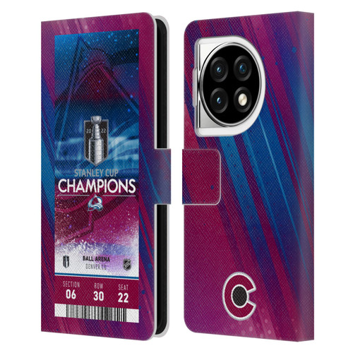 NHL 2022 Stanley Cup Champions Colorado Avalanche Ticket Leather Book Wallet Case Cover For OPPO OnePlus Ace 3 5G