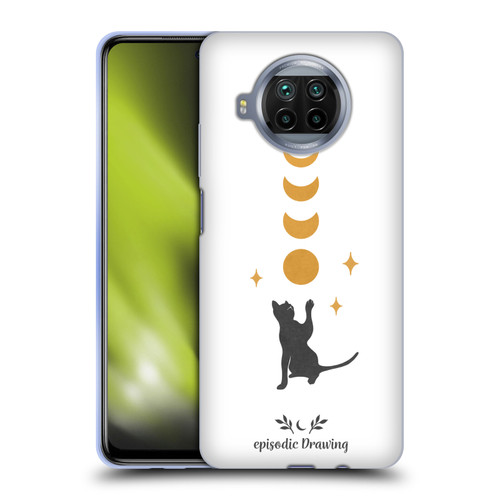 Episodic Drawing Mix Illustrations Cat And Moon Soft Gel Case for Xiaomi Mi 10T Lite 5G