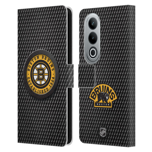 NHL Boston Bruins Puck Texture Leather Book Wallet Case Cover For OPPO OnePlus Ace 3V 5G