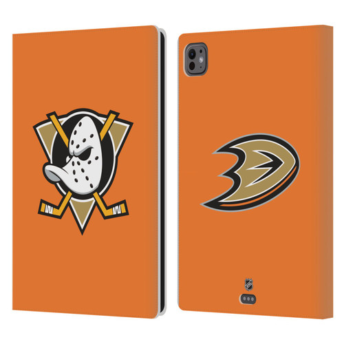 NHL Anaheim Ducks Plain Leather Book Wallet Case Cover For Apple iPad Pro 11 M4 2024 NHL Anaheim Ducks Plain Leather Book Wallet Case Cover For Apple iPad Pro 11 M4 2024