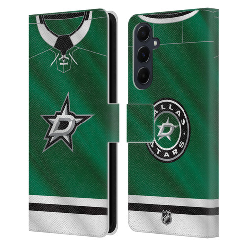 NHL Dallas Stars Jersey Leather Book Wallet Case Cover For Samsung Galaxy A55 5G