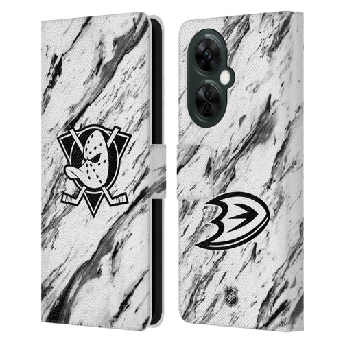 NHL Anaheim Ducks Marble Leather Book Wallet Case Cover For OnePlus Nord CE 3 Lite 5G