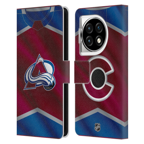 NHL Colorado Avalanche Jersey Leather Book Wallet Case Cover For OPPO OnePlus Ace 3 5G