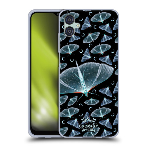 Episodic Drawing Moth Patterns Translucent Soft Gel Case for Samsung Galaxy M04 5G / A04e