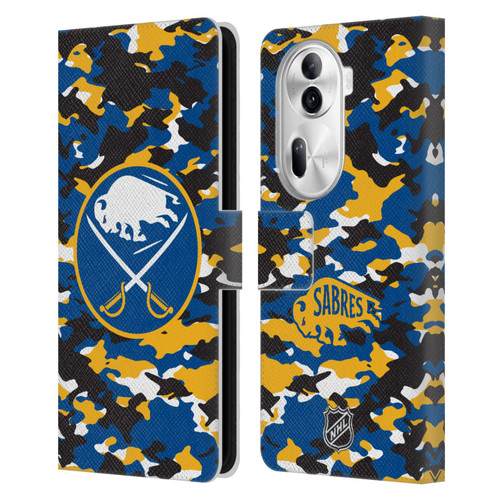 NHL Buffalo Sabres Camouflage Leather Book Wallet Case Cover For OPPO Reno11
