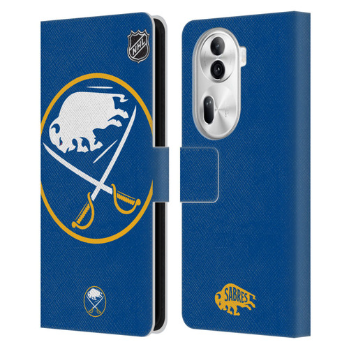 NHL Buffalo Sabres Oversized Leather Book Wallet Case Cover For OPPO Reno11
