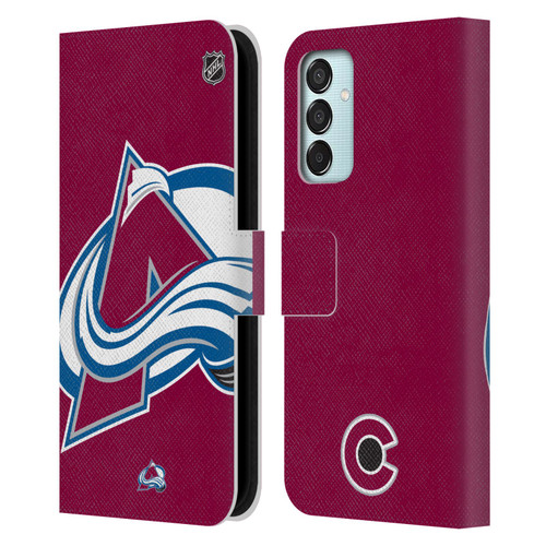 NHL Colorado Avalanche Oversized Leather Book Wallet Case Cover For Samsung Galaxy M15/F15 5G